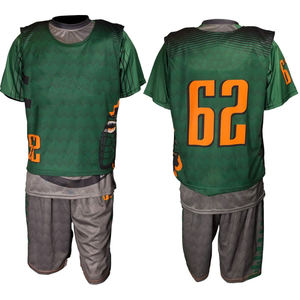 Uniformes de lacrosse personnalisables de haute qualité pour adultes, maillots et shorts réversibles imprimés par sublimation, séchage rapide, 100% polyester, pour équipe - Product Image 1