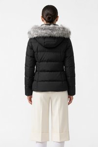 Veste matelassée bleue pour femme, col rabattu, manches longues, fermeture éclair, couleur unie, hiver, longueur normale, imperméable - Product Image 2