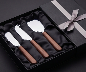 Modern <b>Cheese</b> <b>Knife</b> <b>Set</b> Stainless Steel Blades Wood Handles Durable Kitchen Utensils For <b>Cheese</b> Serving Use And Hotel Use - Product Image 4