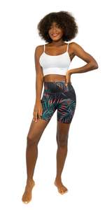 Shorts pour femmes à taille basse, coupe régulière, imprimés, en spandex/coton, séchage rapide, tricotés, vêtements de sport, fermeture à cordon, taille élastique - Product Image 6