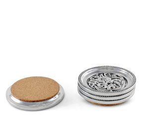 Modern Dining <b>Coaster</b> Accessory Crafted With Elegant Metal Finish For Coffee Tea Wine And Cocktail Glasses - Product Image 1