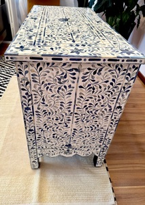 Vintage Bone Inlay Wooden Cabinet Luxury Handmade <b>Storage</b> <b>Chest</b> for Hotel Furniture - Product Image 3