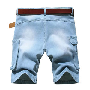 Shorts en jean pour hommes, polyester/coton, décontractés, été, écologiques, séchage rapide, respirants, durables, logo personnalisé, vêtements OEM ODM - Product Image 2