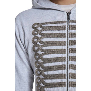 Sweat à capuche zippé imprimé personnalisé pour homme – Nouveau design, décontracté, respirant, chaud et élégant pour l'hiver, couleur unie - Product Image 4
