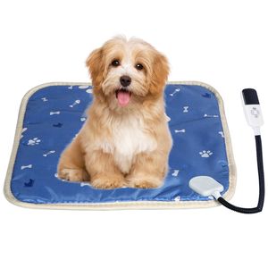 Almohadilla Eléctrica Calefactora para Mascotas, Manta Impermeable para Perros y Gatos con 9 Niveles y 4 Ajustes de Temporizador, Funcionamiento Constante - Product Image 1