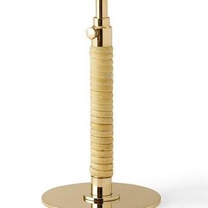 Juego de Portavelas de Metal con Acabado Bronce Antiguo, con Tallos de Ratán Enrollados y Forma Redonda para Iluminación de Mesa en el Hogar - Product Image 6
