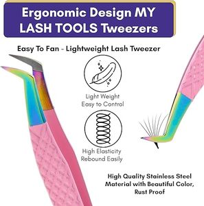 แหนบต่อขนตาปลายแหลมแบบไฟเบอร์ ป้องกันไฟฟ้าสถิตย์ ผลิตจากสแตนเลสญี่ปุ่น J2 คุณภาพดีที่สุด รับทำโลโก้ตามสั่ง ขายส่งอุปกรณ์เสริมความงาม - Product Image 4