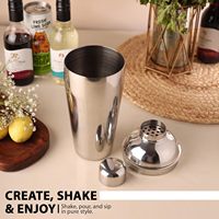 Shaker à cocktails en acier inoxydable Prarabdh 60 ml, anti-fuite, accessoires de bar, lot de 12 outils de bar, prix de gros pour exportateurs