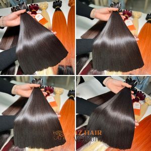 Precio al por mayor Extensiones de cabello de trama recta de hueso vietnamita Color negro Longitud corta 100% Grosor de cola de cabello humano crudo - Product Image 5