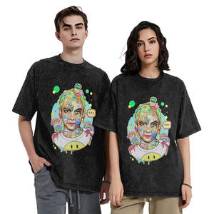 Custom Oversized Men's Cartoon Print T-Shirt Short Sleeve O-Neck Street Style 100% Cotton Jersey Fit Regular Unisex T-shirt - Product Image 4