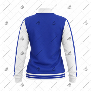 เสื้อแจ็คเก็ตวาร์ซิตี้สำหรับผู้หญิง Zeta Phi Beta ของกรีซ ขายส่ง ปักลายตามสั่ง เสื้อแจ็คเก็ต Letterman สำหรับชมรมนักศึกษา สีน้ำเงินขาว แบบ Bomber Coat - Product Image 2