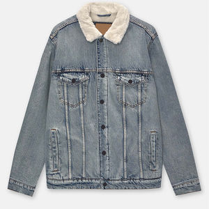 <b>Men</b> Winter Denim Jacket 100% Cotton Vintage Style Reversible Button Closure Stylish Regular Sleeve Design Fashion Comfort Jacket - Product Image 2