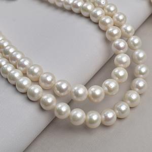 Collier de perles d'eau douce Edison 11-13 mm Extra Large Semi-Fini Haut de Gamme avec Lumière Intense et Micro-Imperfections - Product Image 2