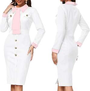 Vestido Polo para Mujer al por Mayor - Colores y Tallas Personalizables - Ropa Femenina de Manga Corta con Ribete en Contraste - Product Image 1