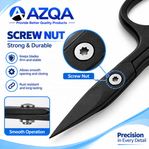 Tijeras Profesionales de Acero Inoxidable Negro de Punta Fina para Uñas y Cutículas, para un Cuidado Preciso de Manicura y Pedicura - Product Image 5
