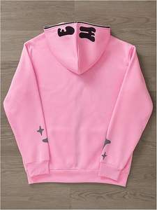 Sweat-shirt à capuche pour homme, entièrement zippé, brodé, 100% coton, style Y2K, imprimé graphique, manches longues, coupe oversize, en polaire, veste tendance - Product Image 3