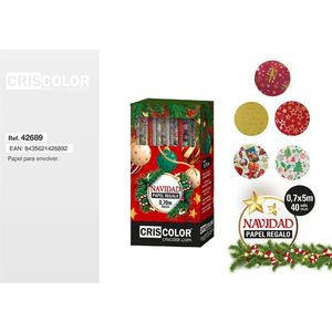 NAVIDAD PAPEL REGALO 70CM*5M <b>Christmas</b> Gift <b>Wrapping</b> <b>Paper</b> Holiday Supplies - Product Image 1