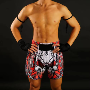 กางเกงชกคิกบ็อกซิ่ง MMA สำหรับผู้ชาย คุณภาพสูง กางเกง MMA แบบสั่งทำสำหรับผู้ชาย ขายส่ง กางเกงชกต่อสู้โพลีเอสเตอร์ - Product Image 4