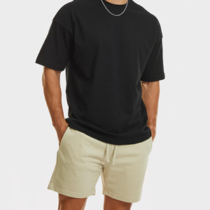 Shorts de jogging en molleton 100 % coton de haute qualité pour hommes, avec poches, couleur unie, pour la course et la gym - Product Image 2