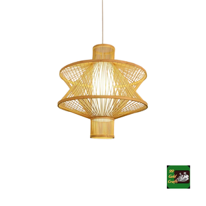 Pantalla de Lámpara de Bambú, Tejida con Caña Natural, para Colgar en el Techo, Estilo Rústico Boho, Proveedor de Vietnam - Product Image 1