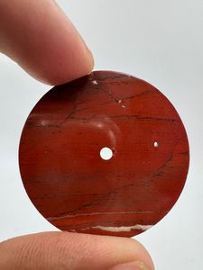 red jasper Watch Dial 28.5 mm One Sided Polished Watch <b>Face</b> 0.6 mm Thick 2mm Center Hole - Product Image 5
