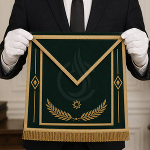 Tablier de maître maçon classique avec broderie élégante, tissu doux et coutures soignées, idéal pour les cérémonies formelles, les réunions et les événements spéciaux - Product Image 5