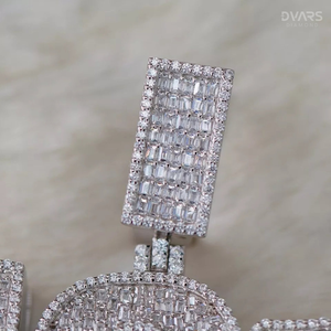 Iced Moissanite Number Name <b>Initial</b> Logo Hip Hop Letter Numerical Luxury 18K Gold Plated Unisex 925 Sterling <b>Silver</b> <b>Pendant</b> - Product Image 3