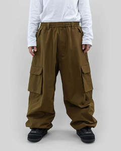 Pantalones Cargo Holgados para Hombre, Estilo Urbano Hip Hop, Pierna Ancha, Múltiples Bolsillos, Cintura Elástica, Tácticos, Y2K, Color Caqui - Product Image 3