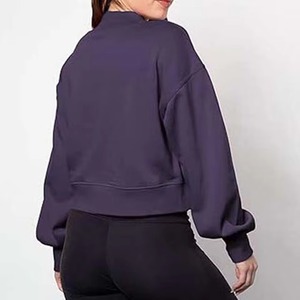 Pull à capuche long oversize en molleton de coton épais pour femme, style streetwear, décontracté, coupe ample et confortable pour l'hiver, vente en gros - Product Image 4