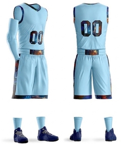 Ensemble de maillots de basketball personnalisés imprimés par transfert thermique, blanc, sans manches, col en V, évacuation de l'humidité, taille élastique, unisexe, adulte, toutes tailles - Product Image 2
