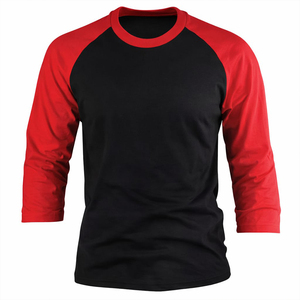 เสื้อยืดเบสบอลแขนสามส่วนผู้ชายไซส์ US แบบสั่งทำพิเศษ ผ้าเจอร์ซีย์เร็กแลนสีพื้น สำหรับฤดูใบไม้ร่วง แห้งเร็ว ทรงปกติ - Product Image 1