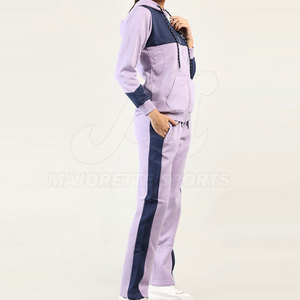 Ensemble de survêtement professionnel pour femmes athlètes, coupe ajustée, veste zippée intégrale et pantalon - Product Image 2