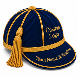 Gorras de Rugby Bordadas a Mano en Terciopelo con Borla Dorada, Personalizables con el Escudo de Inglaterra, Unisex, con Logotipo, Nombre del Equipo y Números, para Deportes y Viajes - Product Image 4