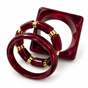 Bracelets en résine faits à la main, effet marbre, épais, multicolores, bijoux tendance, vente en gros, OEM, ODM, en vrac - Product Image 5
