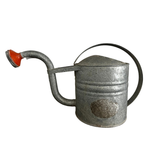 Galvanized Metal Watering Can With Diamond Embossed Pattern <b>Garden</b> Plant Watering Pot Classic Design With Top And Side Handles - Product Image 5