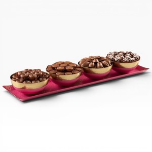 Assiette et bol à chocolat en argent au design simple avec bordure dorée, bols à chocolat décoratifs, fournisseur, tailles et couleurs personnalisées disponibles - Product Image 4