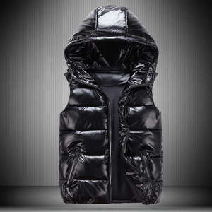 Chaleco Acolchado Brillante sin Mangas OEM 2026 para Invierno, Chaqueta con Logotipo Personalizado, Impermeable, Unisex, con Capucha - Product Image 2
