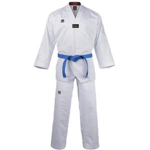 ชุดเทควันโดผ้าโพลีคอตตอนน้ำหนักเบา รับสกรีนโลโก้ ระบายอากาศได้ดี ทนทาน ชุดฝึกซ้อม คอวี สำหรับผู้ชายและผู้หญิง - Product Image 1
