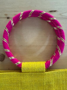 Top Quality Stylish Geometric Print Jute <b>Bag</b> Fashion Carry <b>Bag</b> for Daily Casual Shopping Use Available for Worldwide Supply - Product Image 5