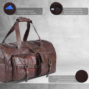 Bolsas de Viaje de Cuero Profesionales de Nuevo Diseño 2026, Bolsas de Viaje de Cuero Ligeras y Cómodas - Product Image 5