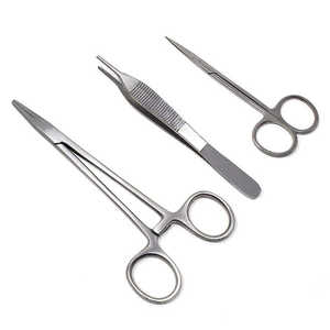 Kit de 3 pinces à suture, porte-aiguilles, ciseaux à iris – Outils de retrait de sutures en gros par Dentavex - Product Image 1