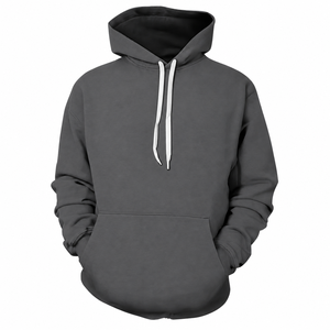 <b>Black</b> Solid Hoodie <b>Men</b> Pullover <b>Sweatshirt</b> Cotton Fleece Hooded Top with Kangaroo Pocket Casual Autumn - Product Image 4