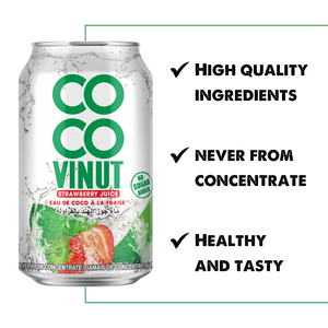 330ml Eau de coco Jus de fraise 100% Naturel HALAL KOSHER Certifié Marque Privée OEM ODM Vente en gros Livraison gratuite - Product Image 4