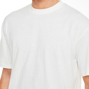 mens <b>white</b> solid <b>plain</b> relaxed short sleeve <b>tshirt</b> matching shorts 2 piece set athletic gym workout track outfit - Product Image 4