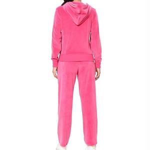 OEM Women Eco-Friendly Breathable Quick Dry Lightweight 100% Polyester <b>Workout</b> <b>Hoodie</b> Jogger Set Gym Fitness Tracksuit - Product Image 6
