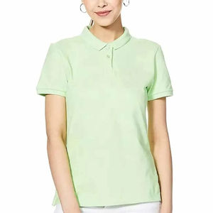 Camiseta polo personalizada para mujer con logotipo bordado, camiseta de algodón para mujer, camisetas polo, nueva camiseta polo para mujer - Product Image 1