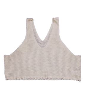 Camiseta de Tirantes Corta Personalizada para Mujer, Estilo Dulce, Satén, Poliéster/Algodón, Cuello en V, Verano - Product Image 2