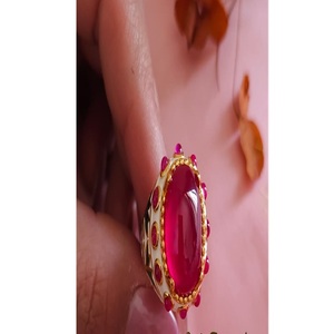 แหวนใส่นิ้วทำจากทองเหลืองอเมริกันพร้อมหินแวววาวสำหรับผู้หญิงของขวัญงานแต่งงานในโอกาสพิเศษ - Product Image 2