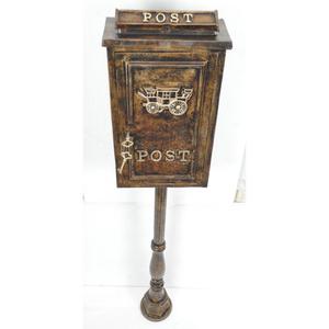 Antique <b>Post</b> <b>Box</b> With Stand Ground Mount Garden Farmhouse Decorative Pillar Handmade Vintage Letter <b>Box</b> Wholesale Price - Product Image 1