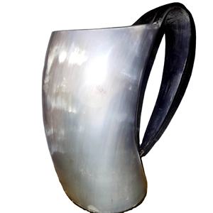 Tasse de savon de rasage en corne de buffle écologique vintage faite à la main, bol moussant, tasse à boire de fabrication indienne pour les fêtes, maison élégante - Product Image 1